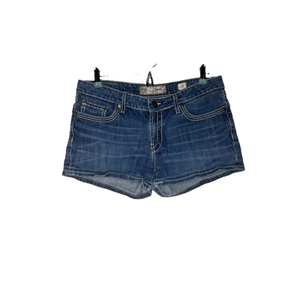 BKE Buckle Woman's Shortie Shorts Jean  Starlite Size 31 Low Rise
